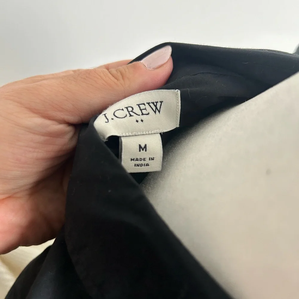 NWT JCrew black button down size M - Picture 3 of 5